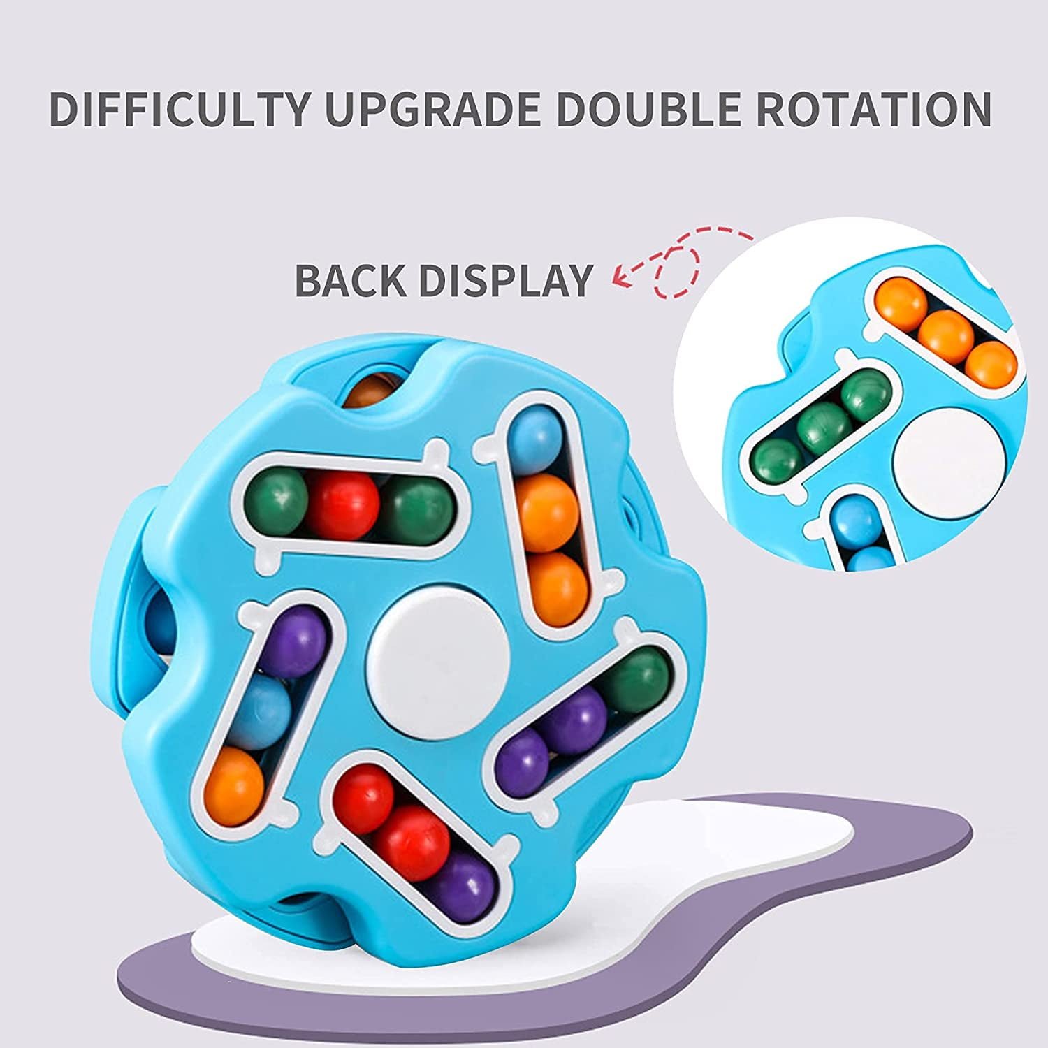 2 in 1 Rotating Magic Bean Cube Double flip Puzzle - Image 4