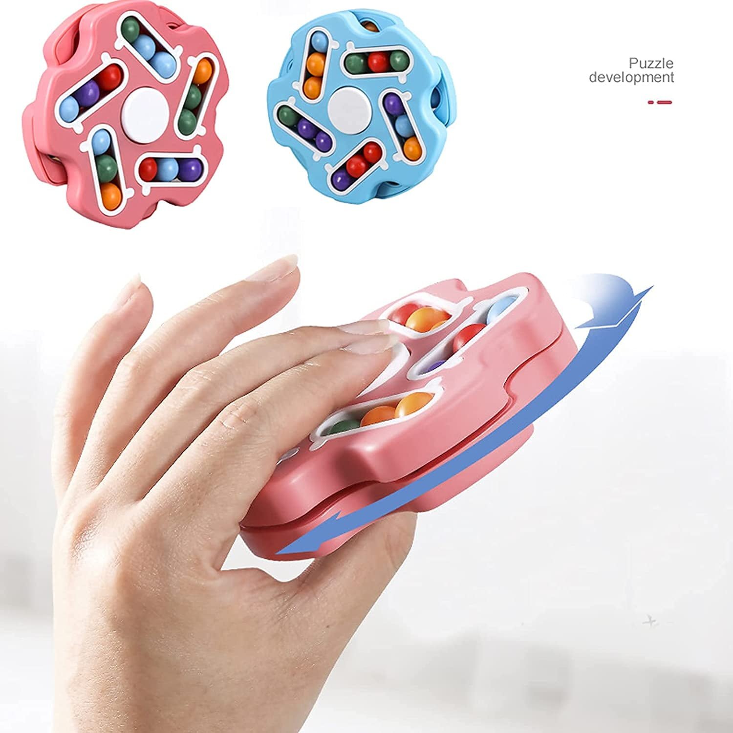 2 in 1 Rotating Magic Bean Cube Double flip Puzzle - Image 6