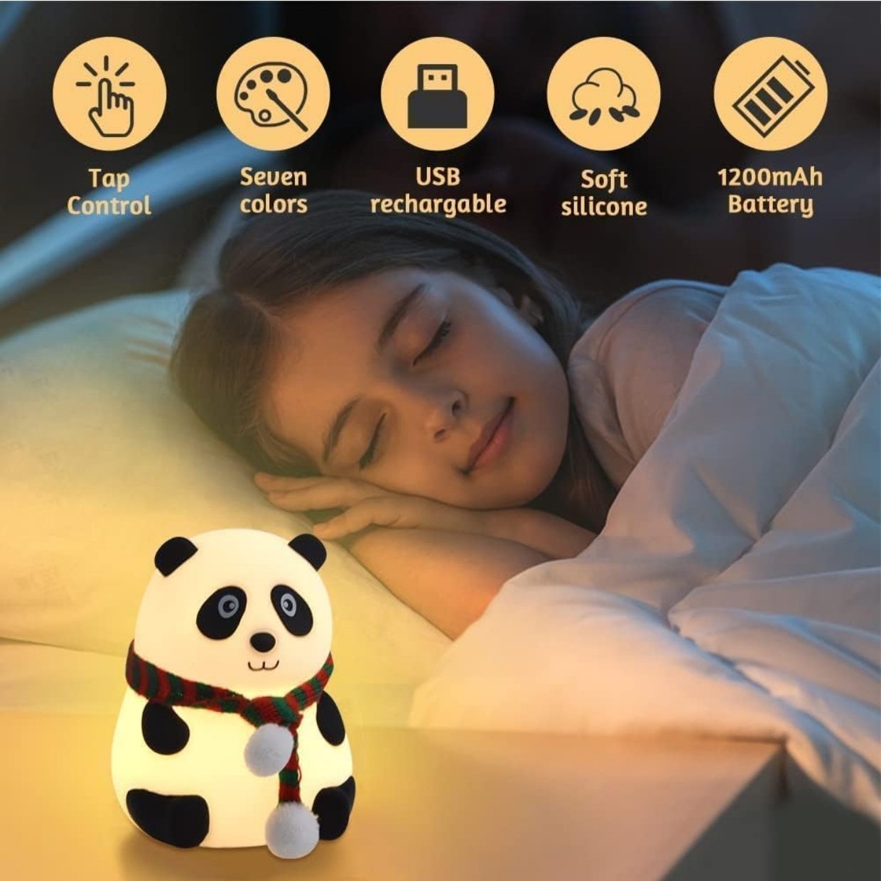 Silicon Panda Lamp - Color Changing - Image 7