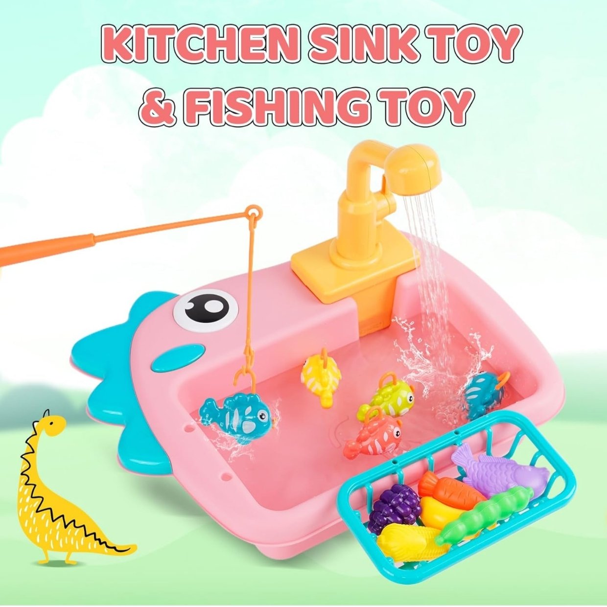Dino Sink Set with Fishing - Image 4