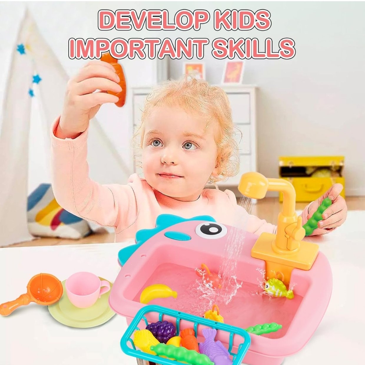 Dino Sink Set with Fishing - Image 3