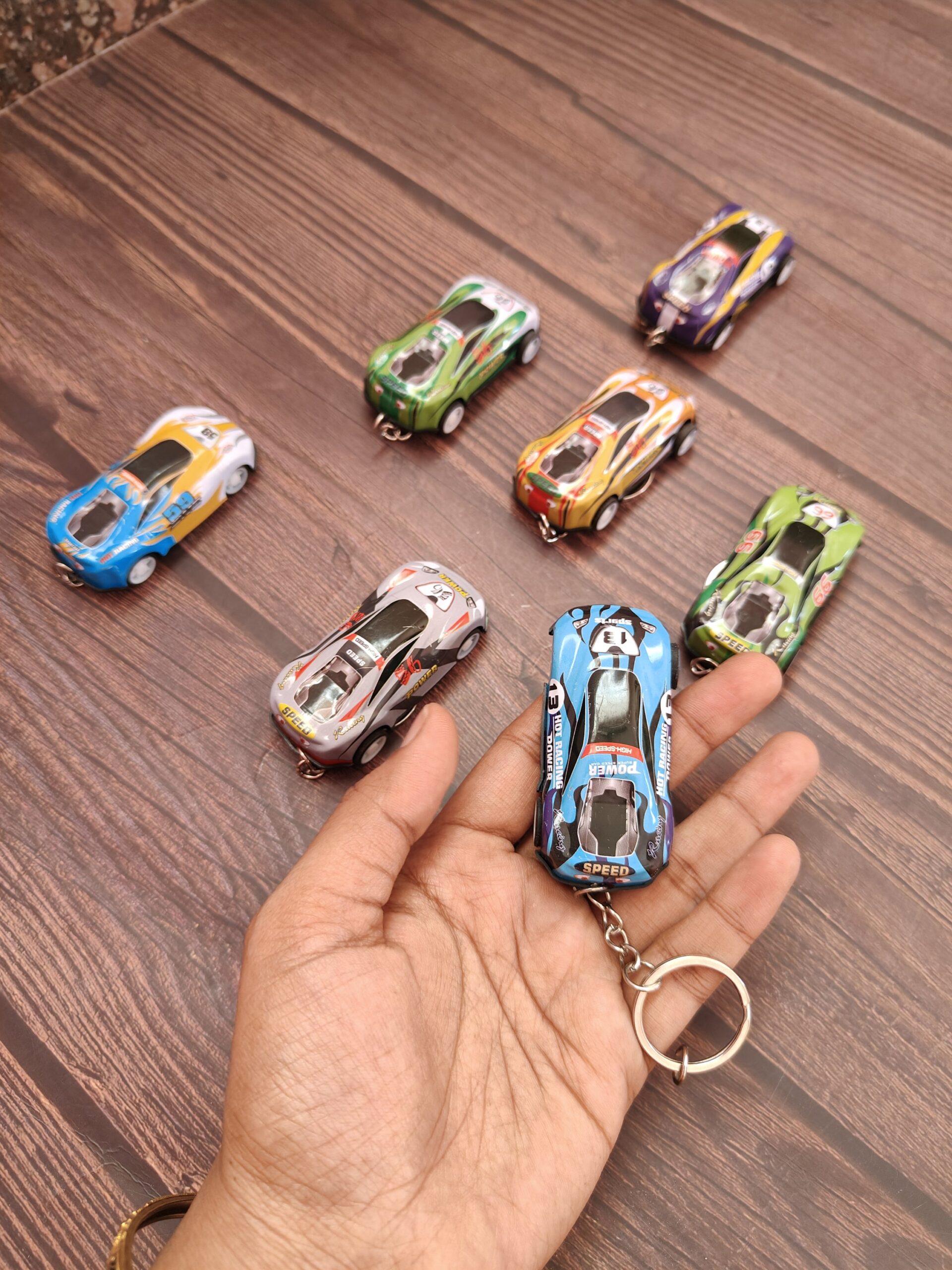 Mini Pullback Car Keychain