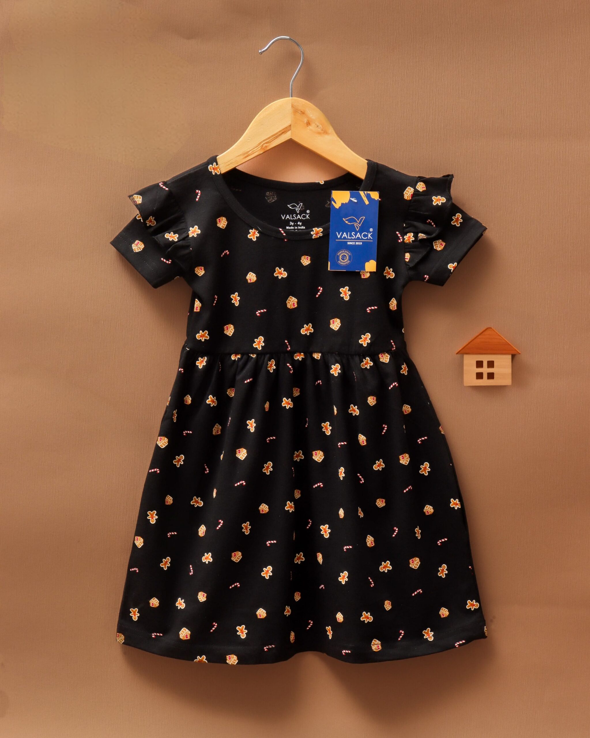 Kids Frock With Frill Sleeve - Image 3