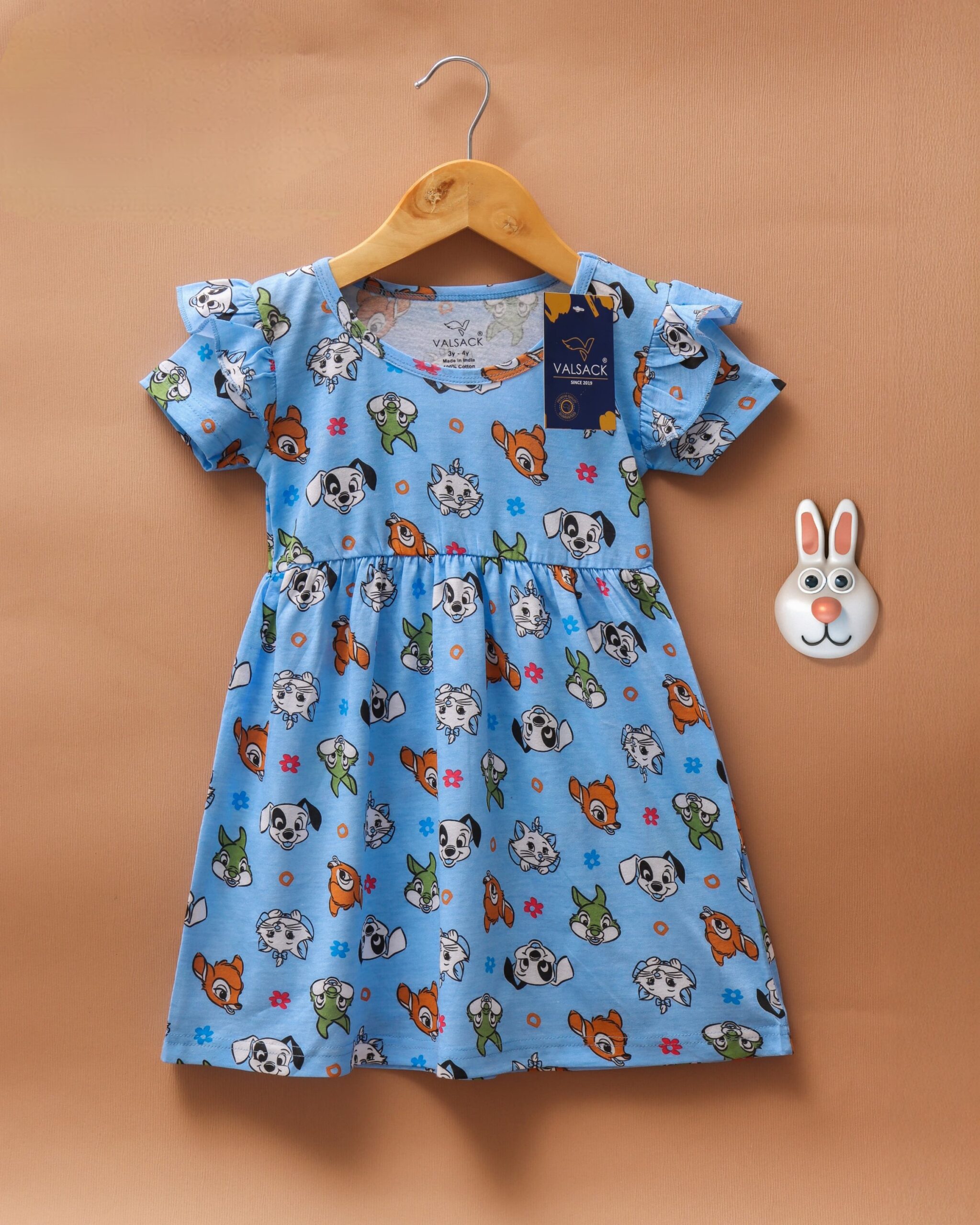 Kids Frock With Frill Sleeve - Image 5