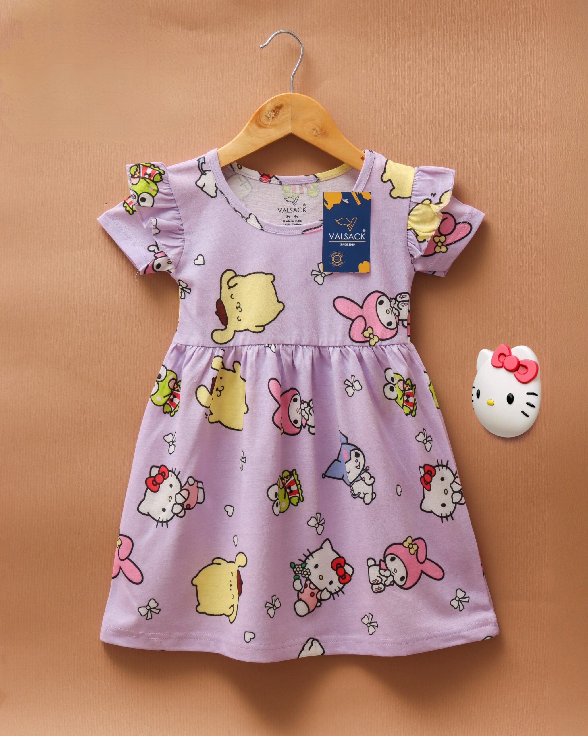Kids Frock With Frill Sleeve - Image 8