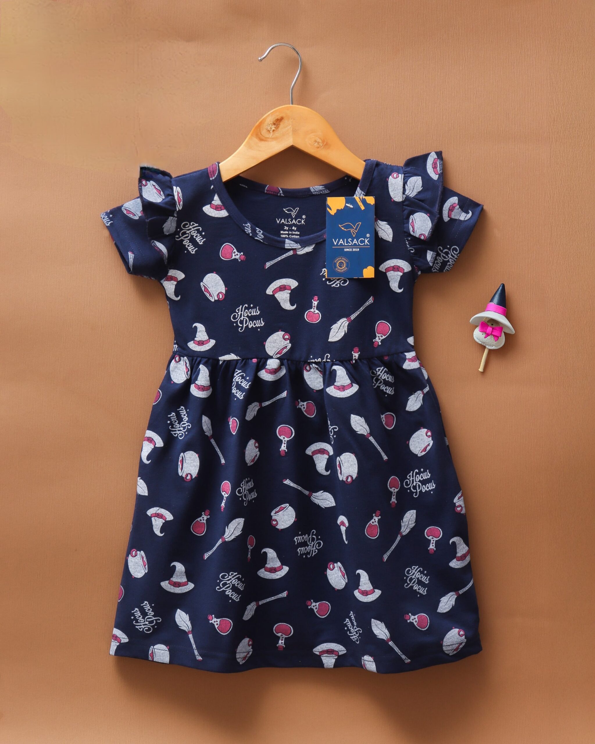 Kids Frock With Frill Sleeve