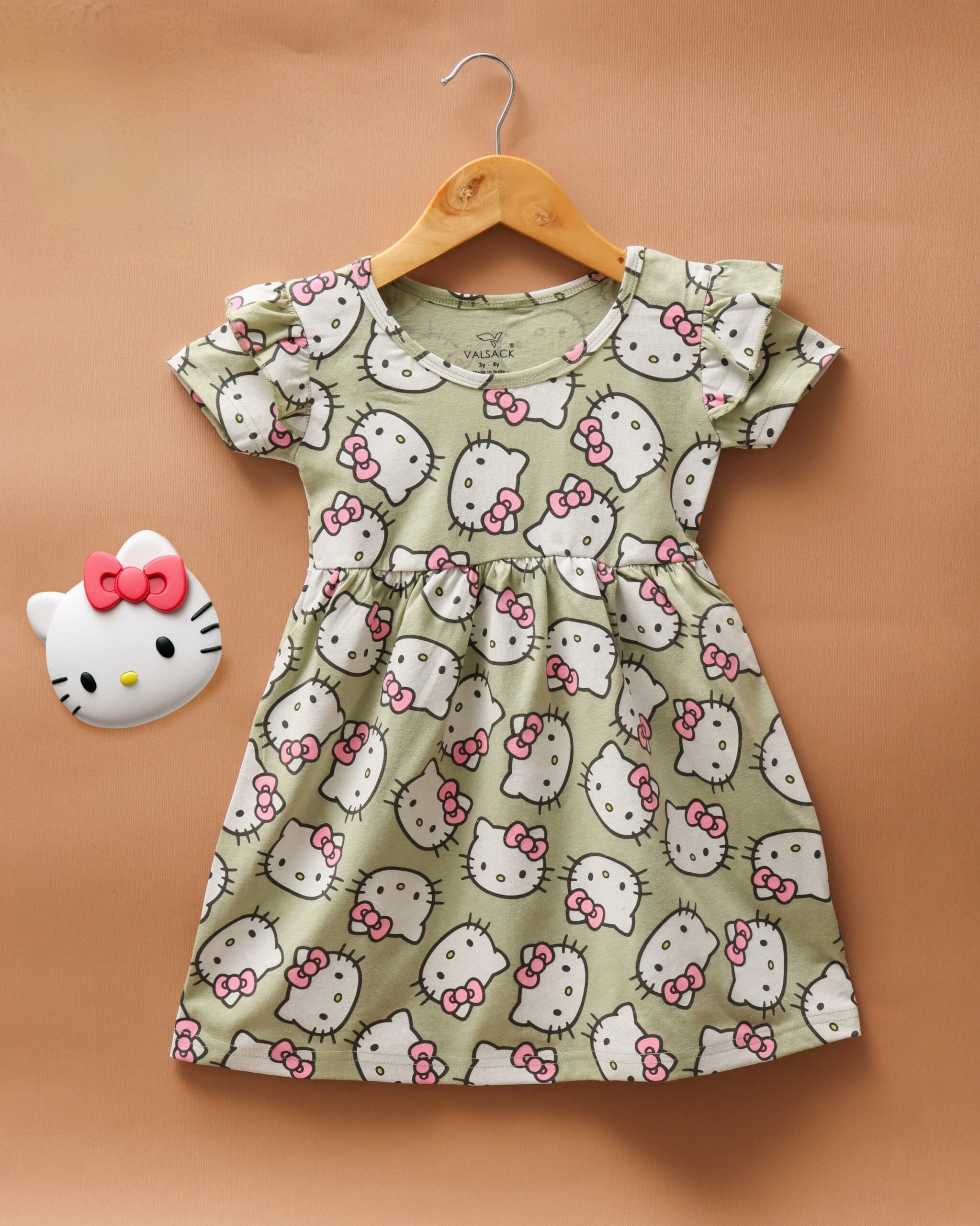 Kids Frock With Frill Sleeve - Image 9