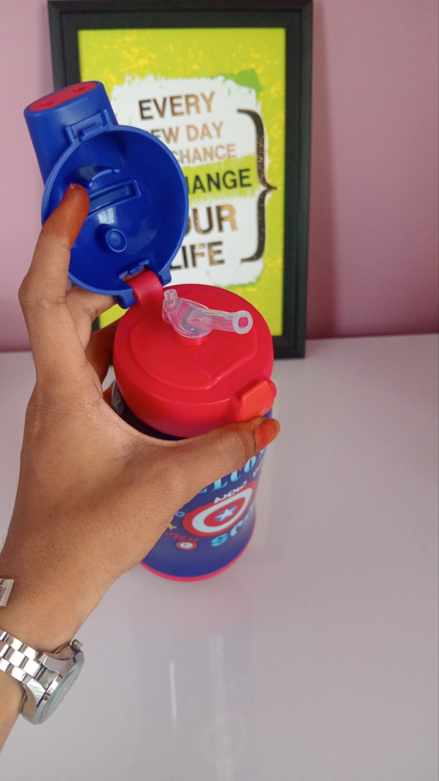 2 in 1 Vaccum cum Sipper Bottle with Bag - 550 ml - Image 5