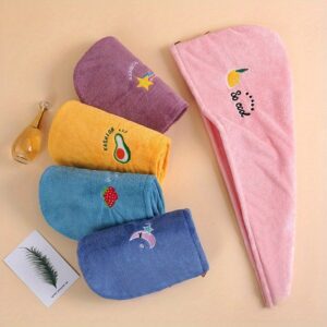 Hair Wrap Towel Embroidered