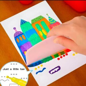 Diy Postcard - Rainbow Squeeze Art