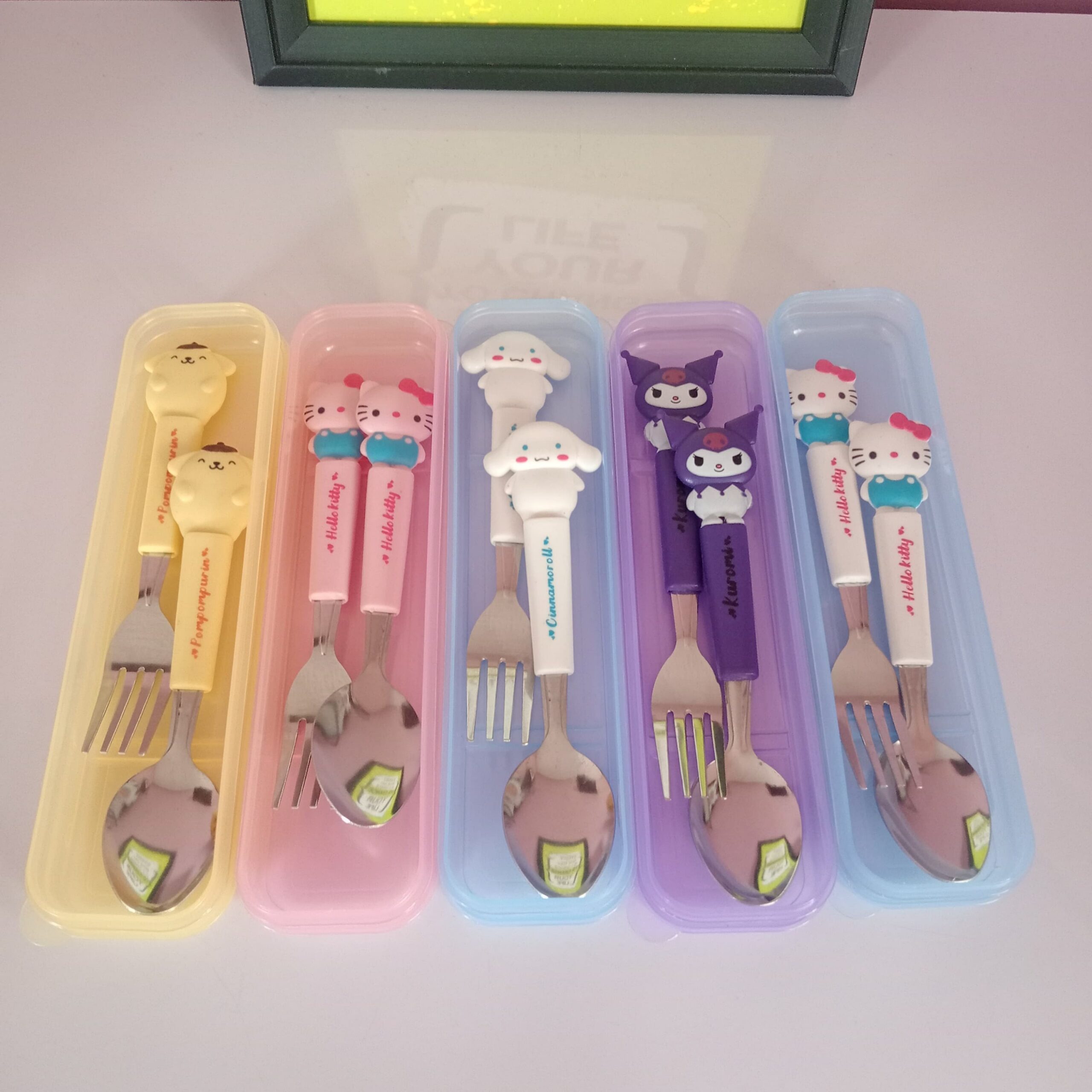 Sanrio Spoon and Fork in a Case - Image 2