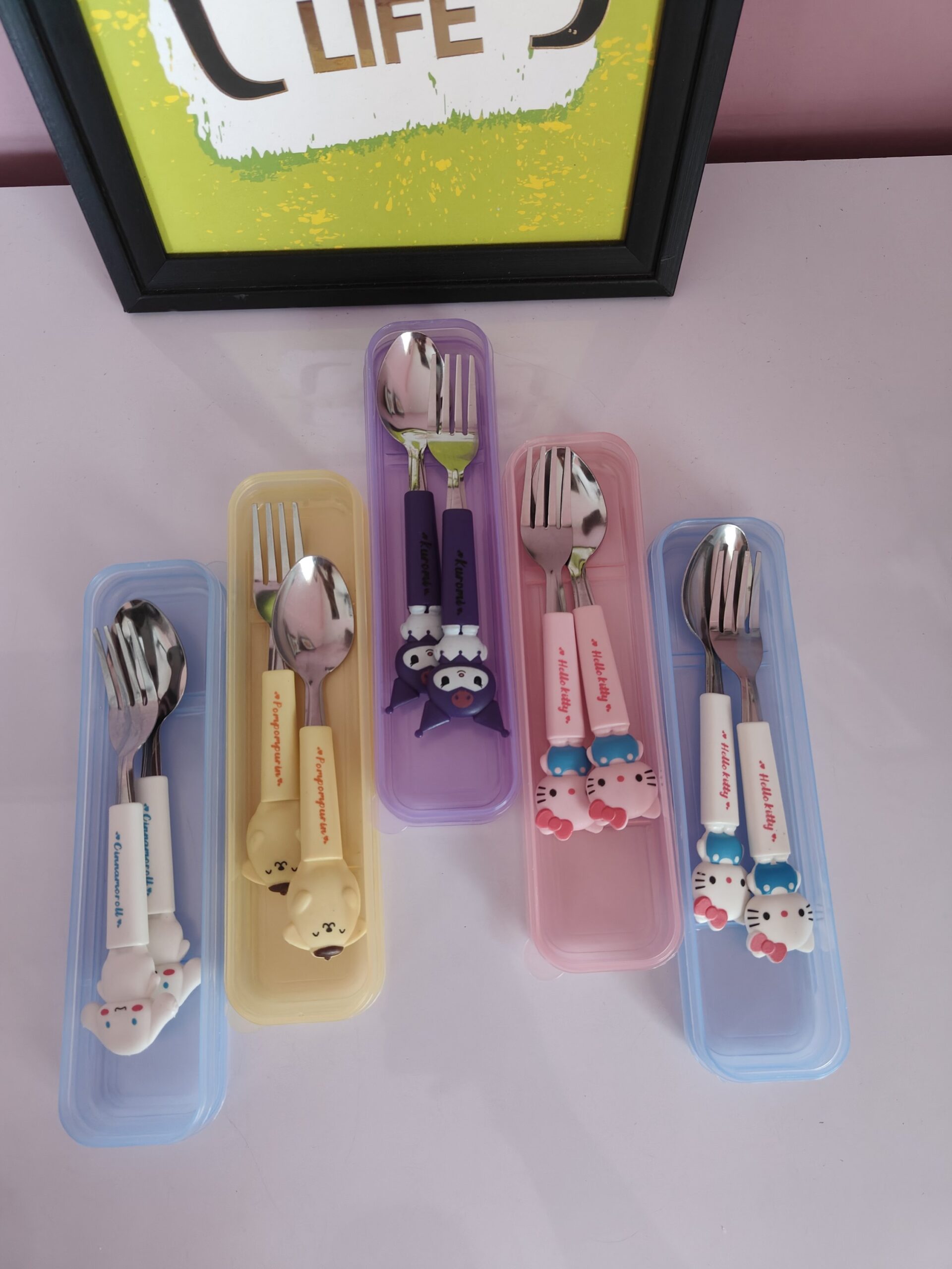 Sanrio Spoon and Fork in a Case - Image 3