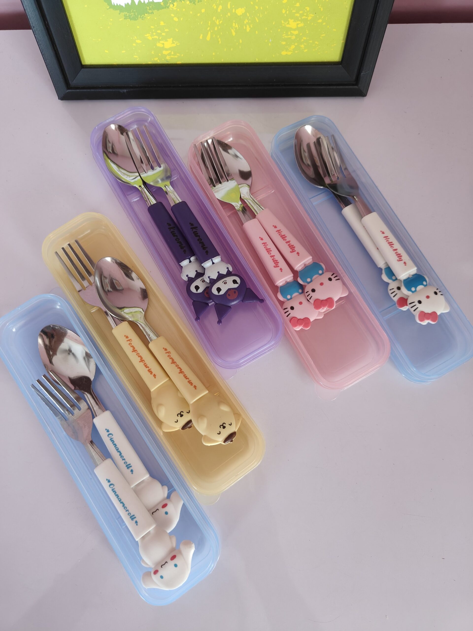 Sanrio Spoon and Fork in a Case