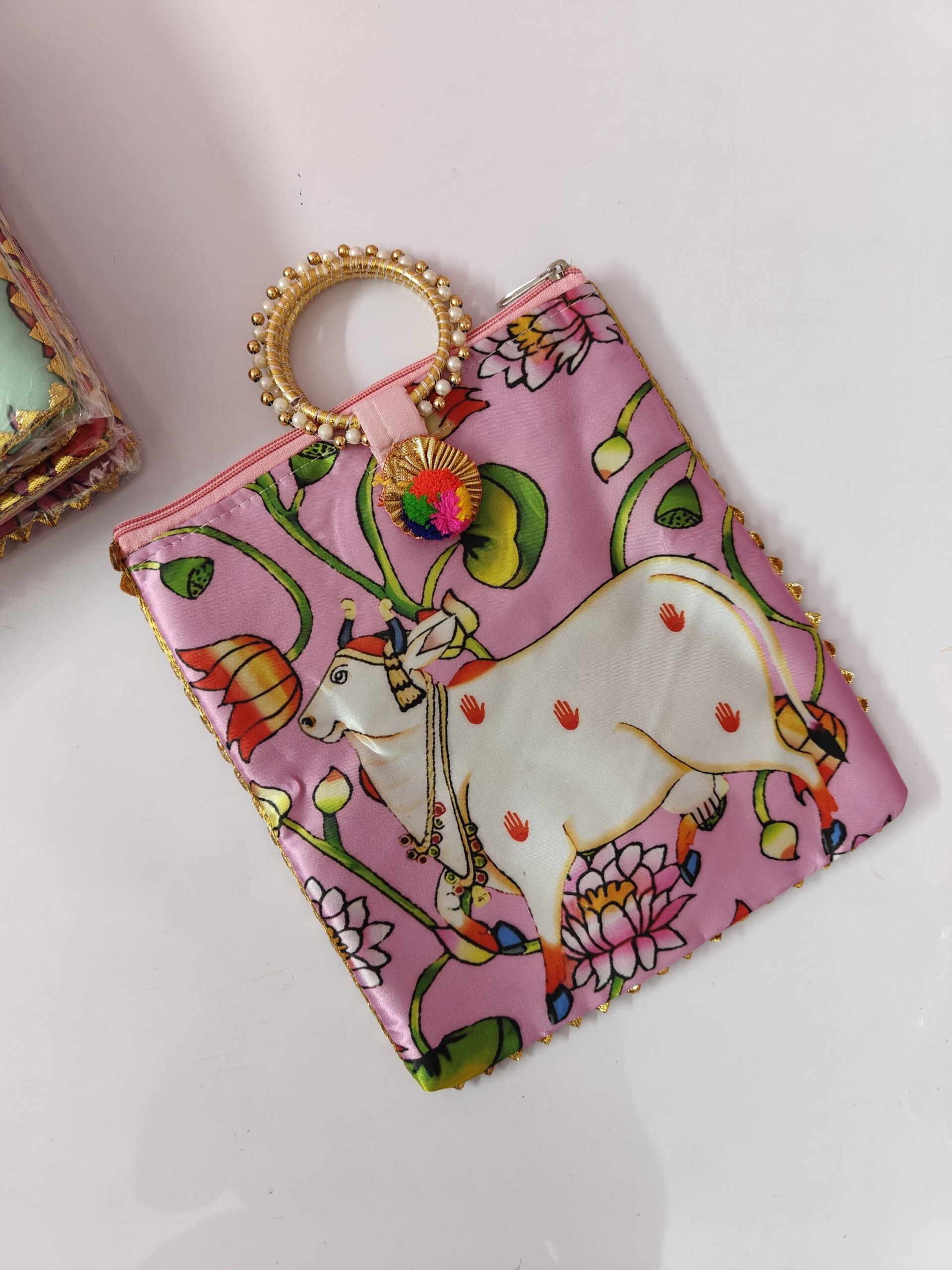 Pichwai Bag With Handle - Image 9