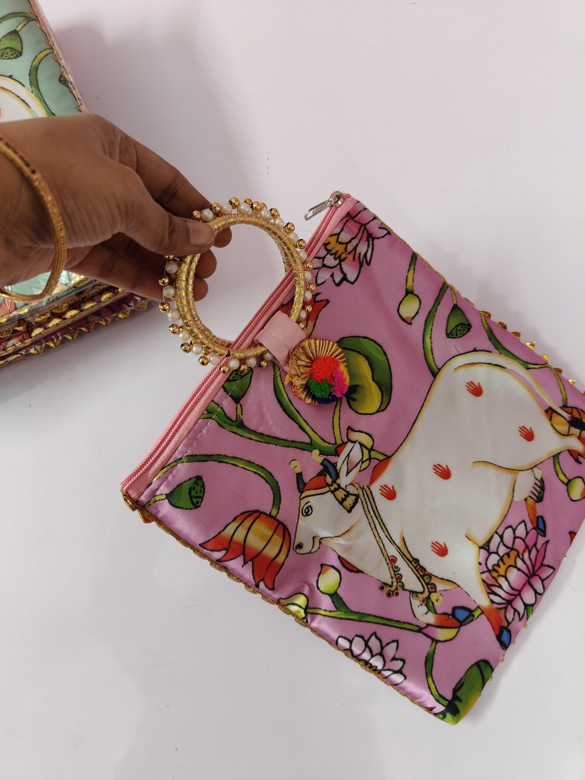 Pichwai Bag With Handle - Image 5
