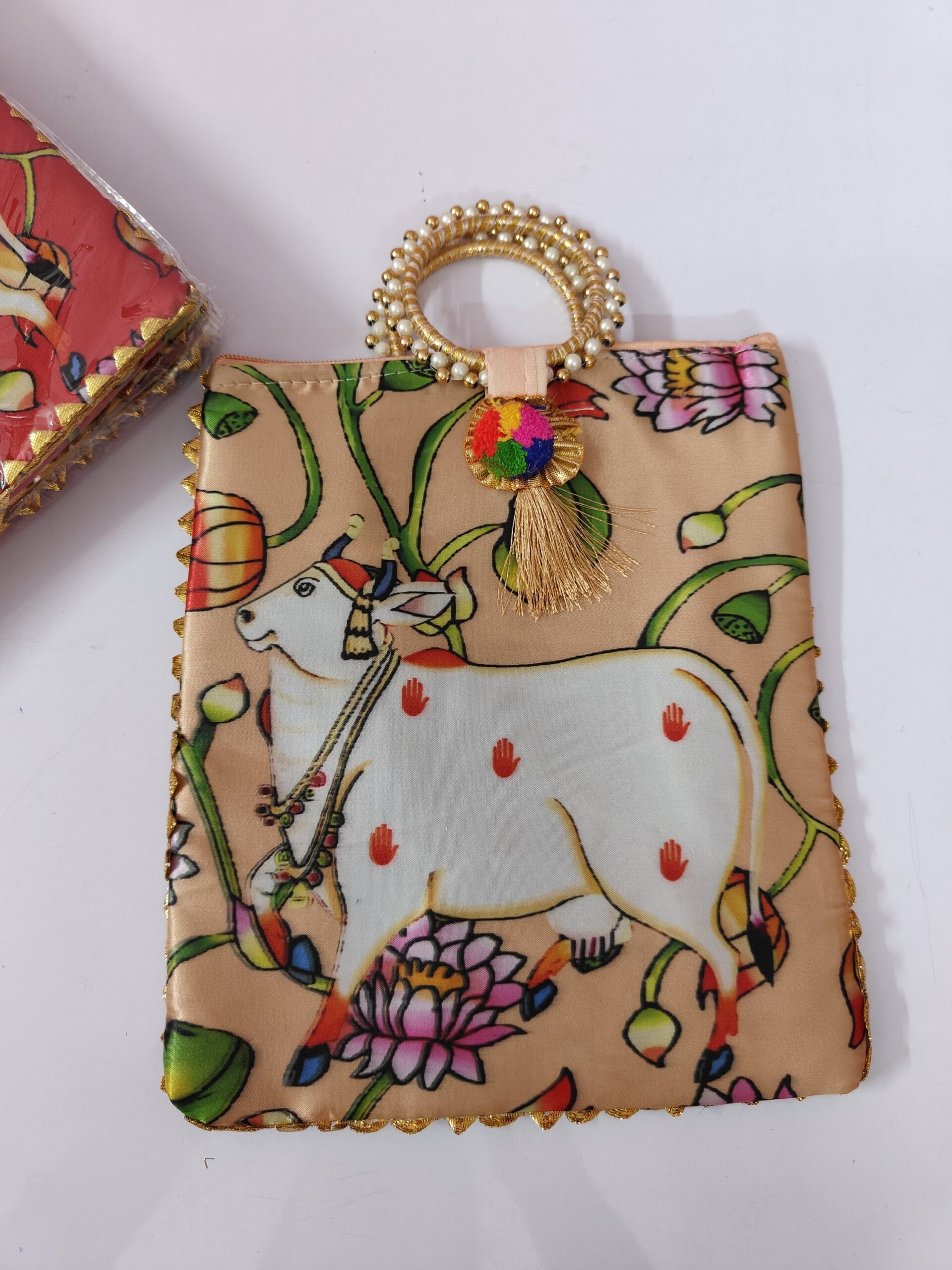 Pichwai Bag With Handle - Image 8
