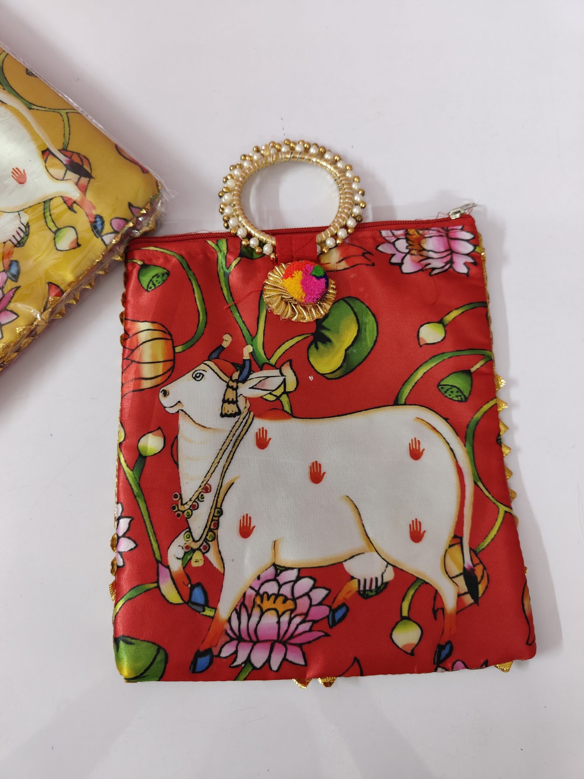 Pichwai Bag With Handle - Image 4