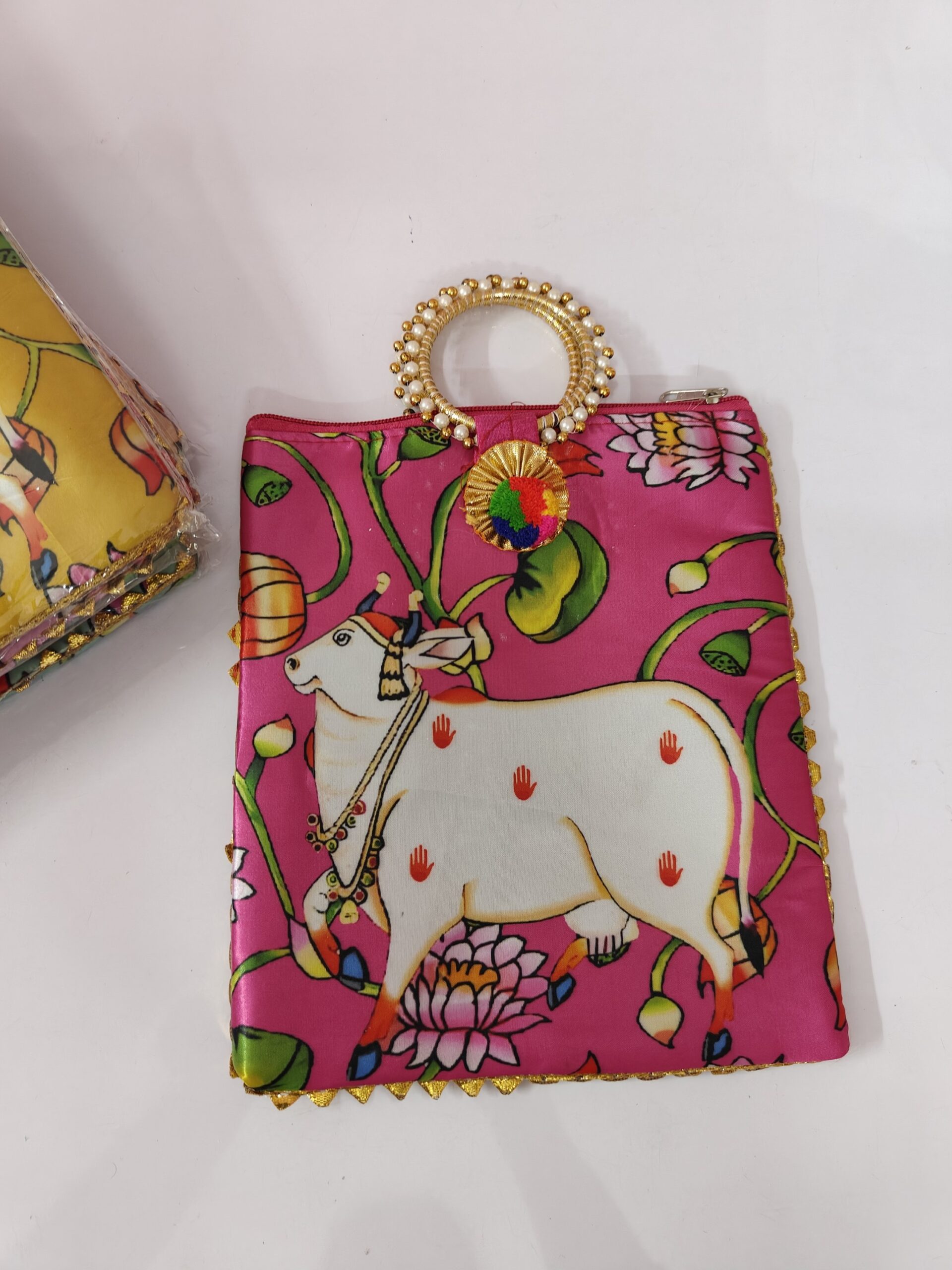 Pichwai Bag With Handle - Image 10