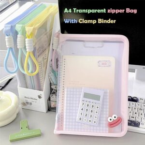 A4 Transparent Zipper Bag with Binder