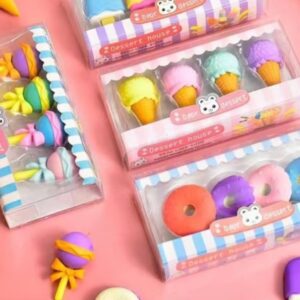 Icecream / Cookie Eraser (Pack of 4)