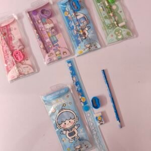 Cute Stationary Set With Transparent Pouch