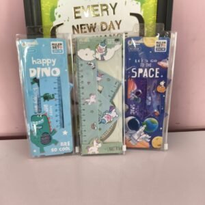 Geometry Ruler Set With Transparent Pouch