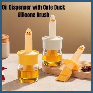 Oil Dispenser with Cute Duck Silicone Brush