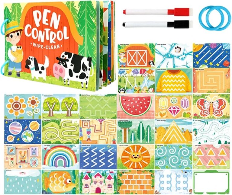 Pen Control – Wipe and Clean Book – toysforlittleminds