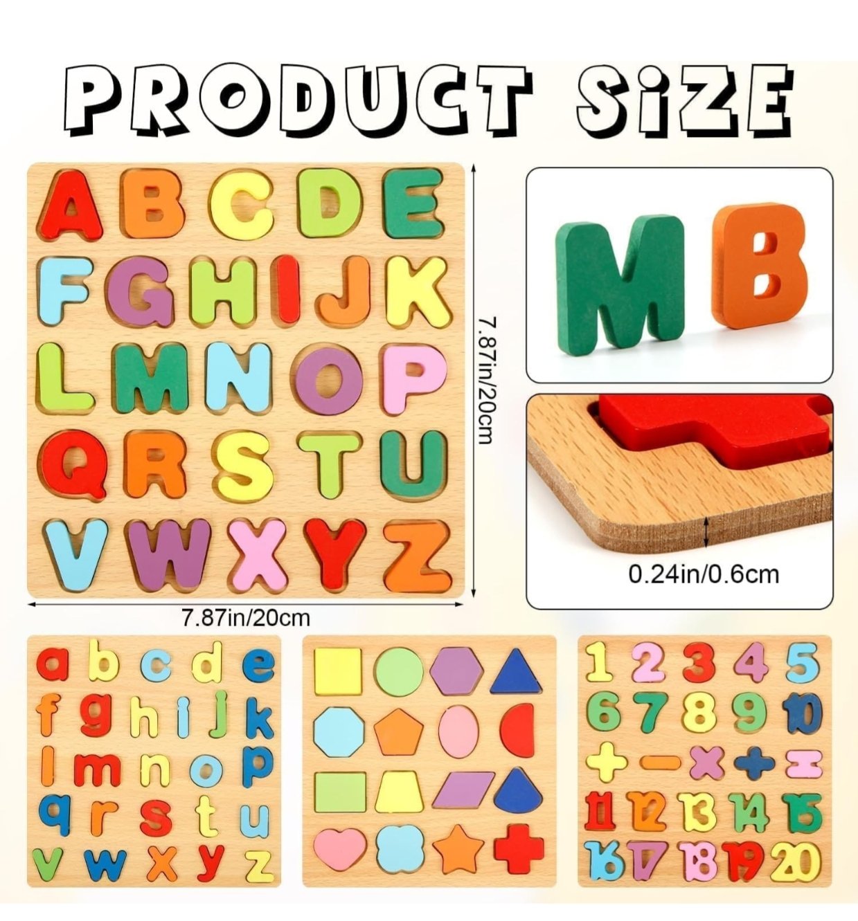 Wooden Puzzle Board For Kids - Image 4