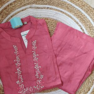 Rayon Embroidery Co Ord Set