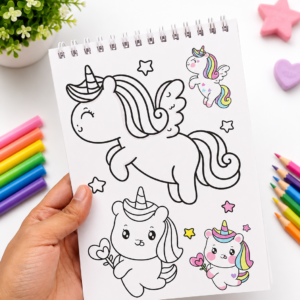 2 in 1 Coloring and Sticker Book