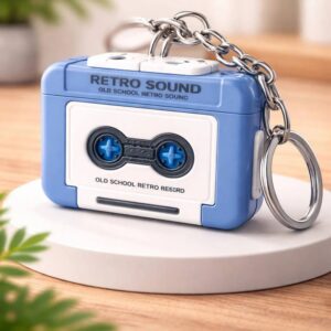 Retro Tape Recorder Keychain