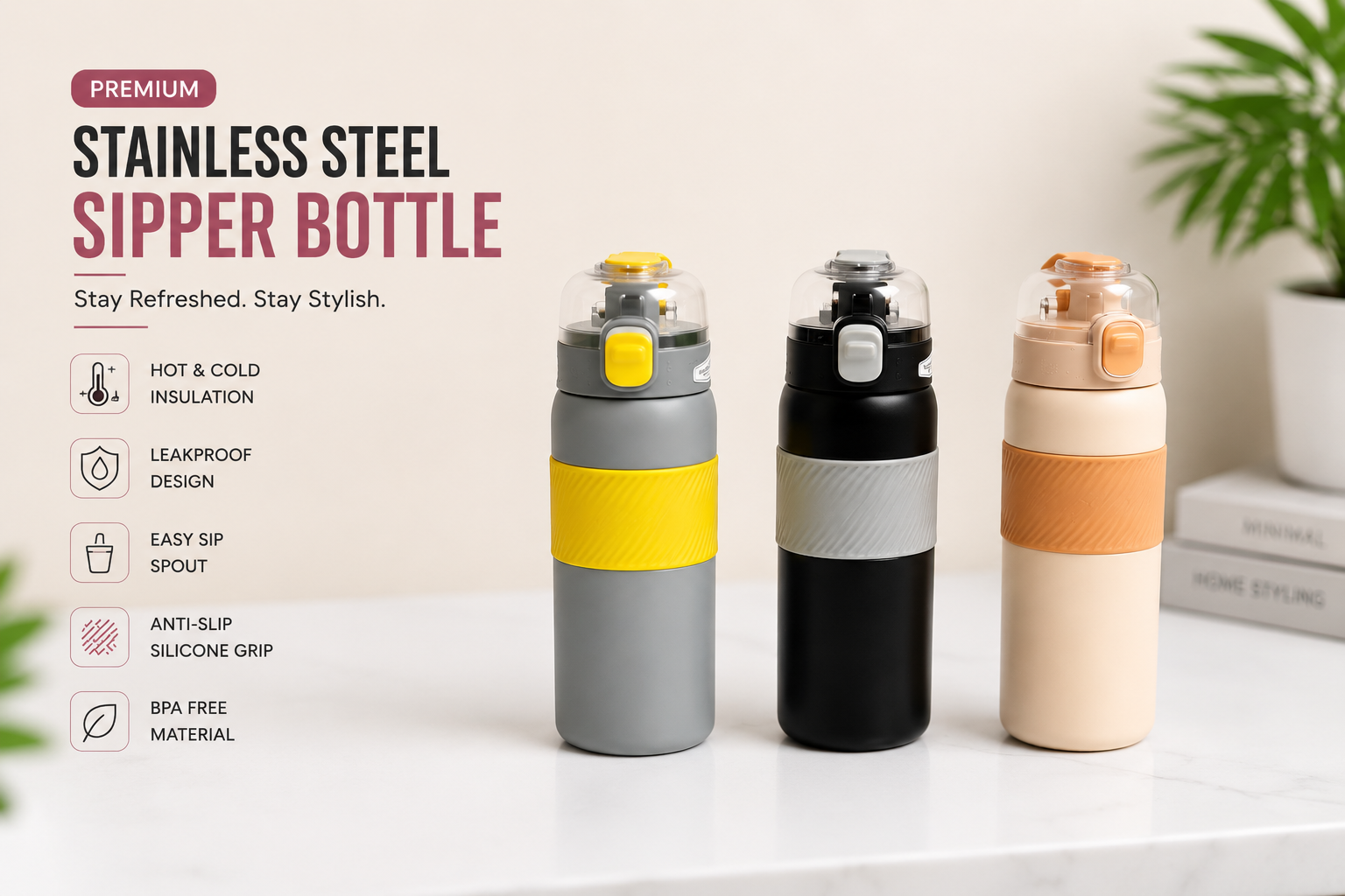 Fashion Style Insulated Water Bottle - 500 ml - Image 2
