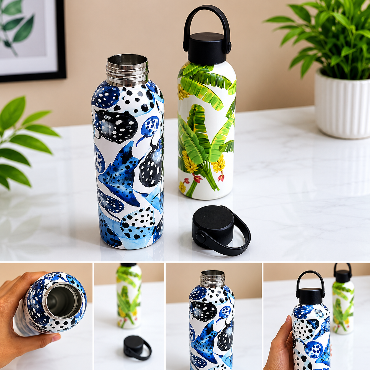 Premium Printed 500 ml Insulated Bottle With Handle