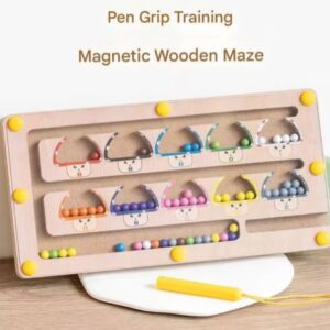 Wooden Magnetic Maze - Color Sorting and Counting