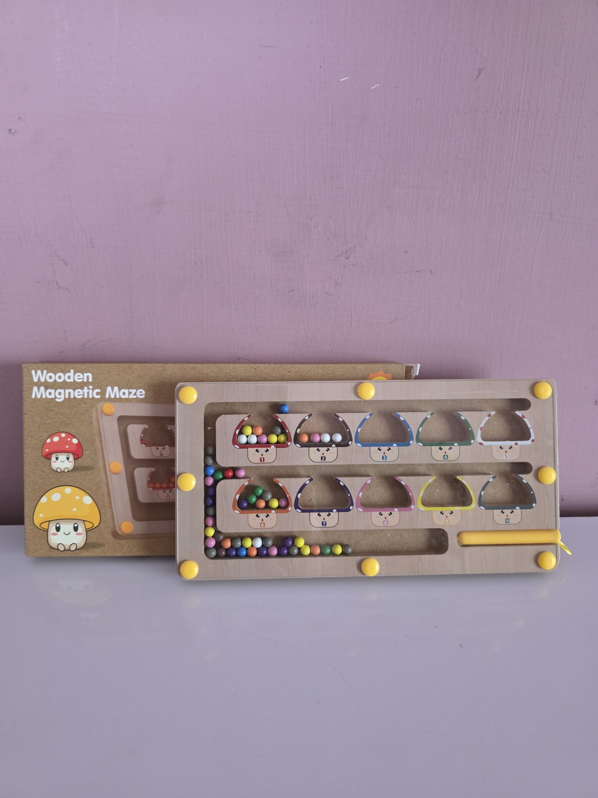 Wooden Magnetic Maze - Color Sorting and Counting - Image 9