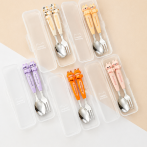 Premium Cat Spoon and Fork Set in a Box