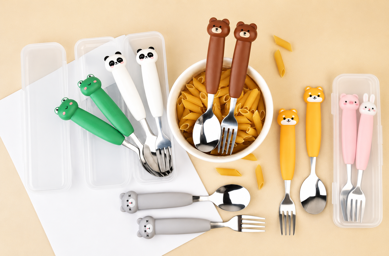 Animal Friends Spoon and Fork in a Box