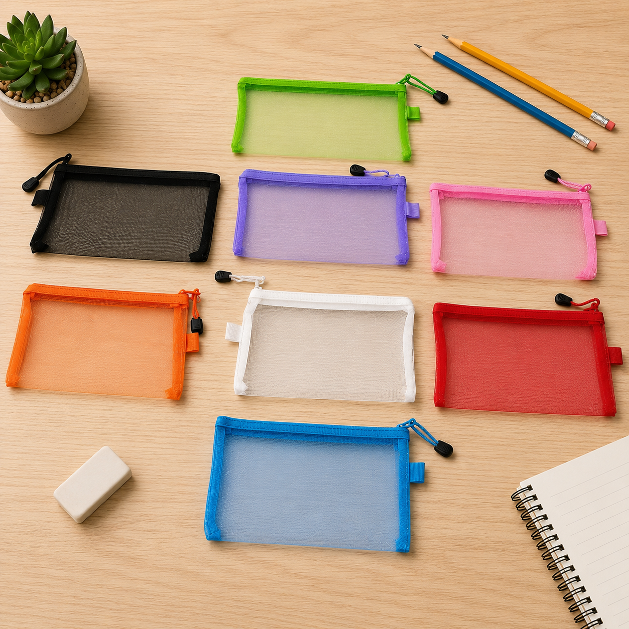 Transparent Color Zipper Pouch