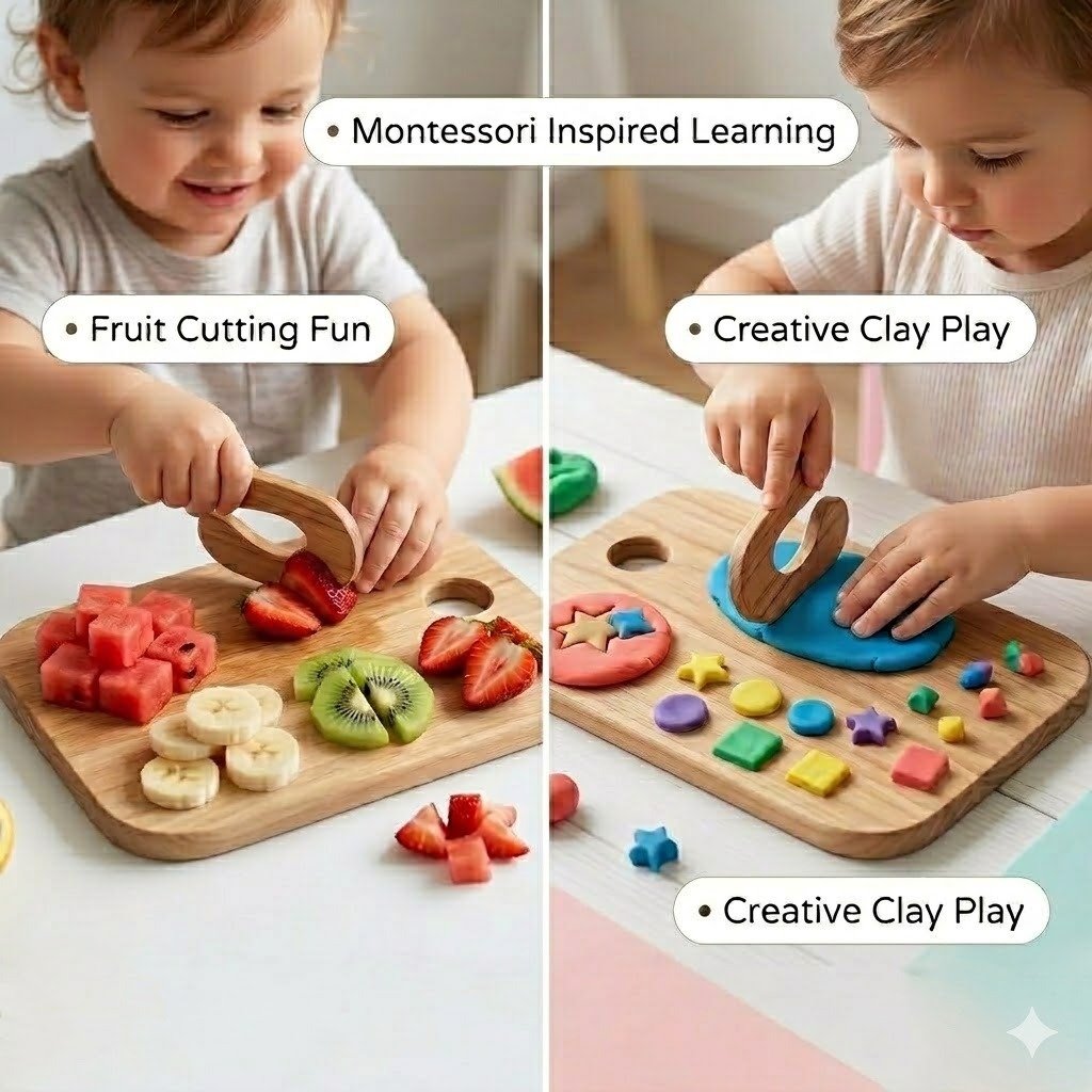 Wooden Cutting/Chopping Board for Kids - Image 3