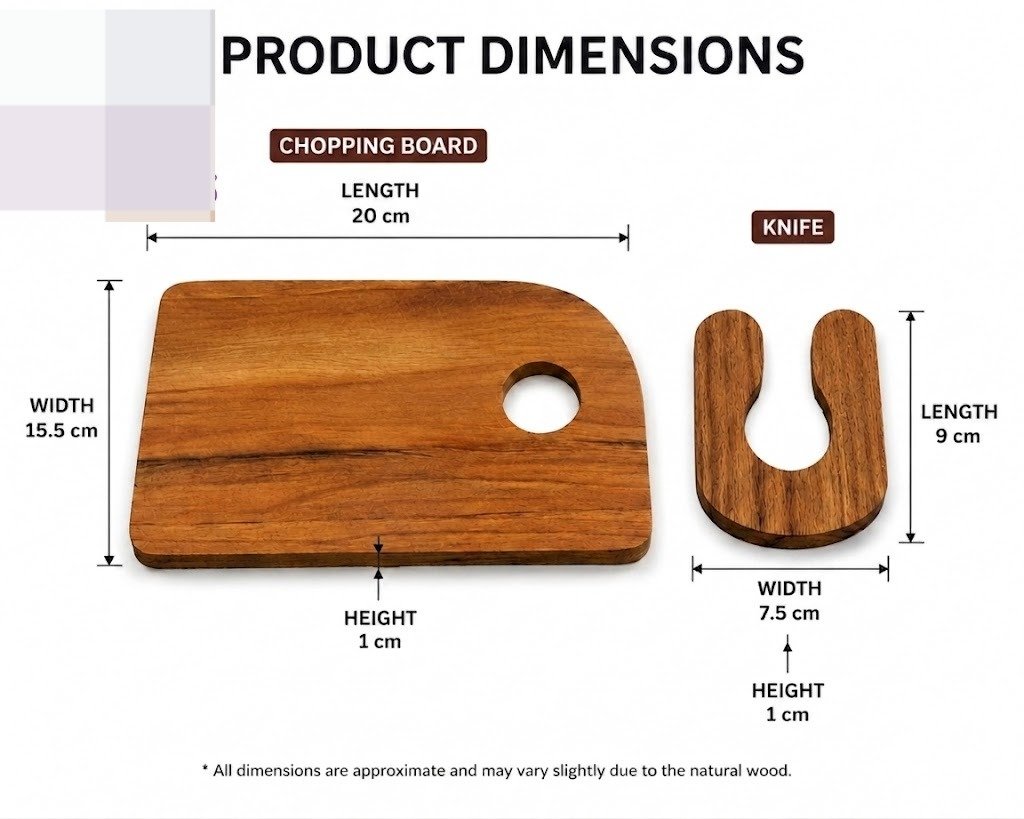 Wooden Cutting/Chopping Board for Kids - Image 2