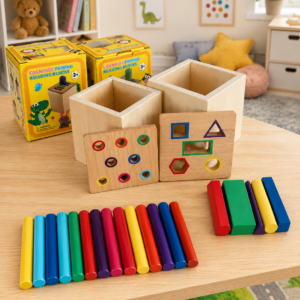 Wooden Sorting Box - Color or Shape Sorting