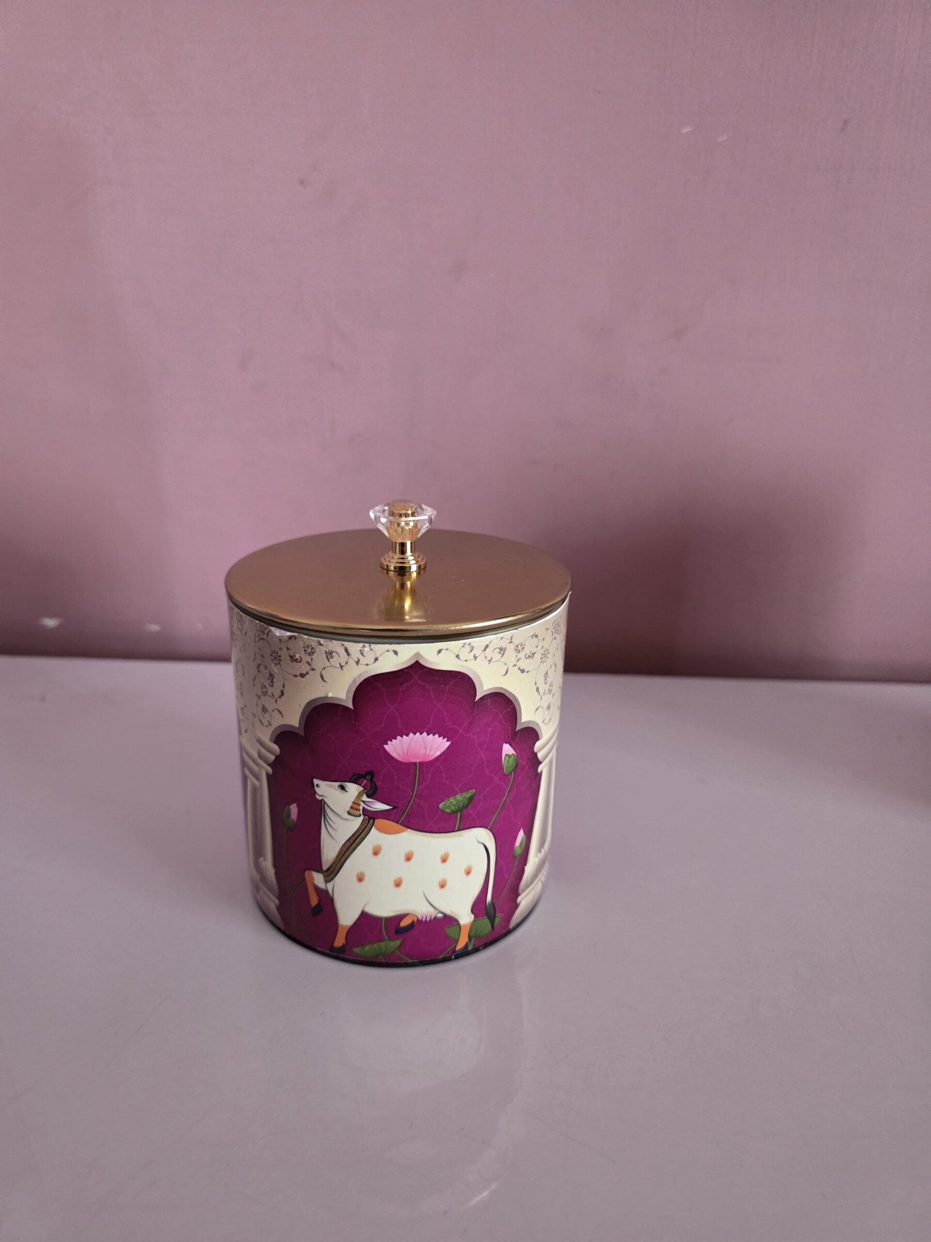 Pichwai Metal Storage Canister(4×4 inches) - Image 5