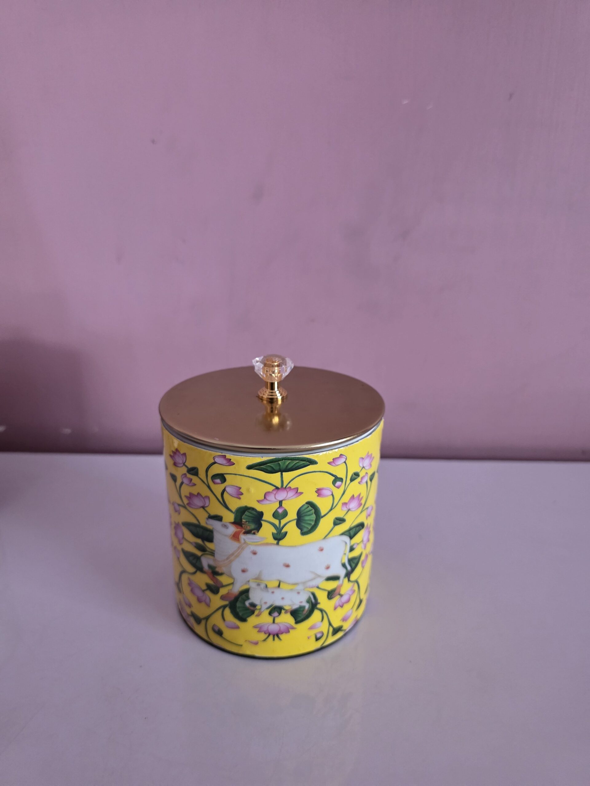 Pichwai Metal Storage Canister(4×4 inches) - Image 10