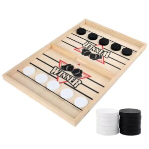 Fast Sling Puck Board Game | Wooden Tabletop Family Game