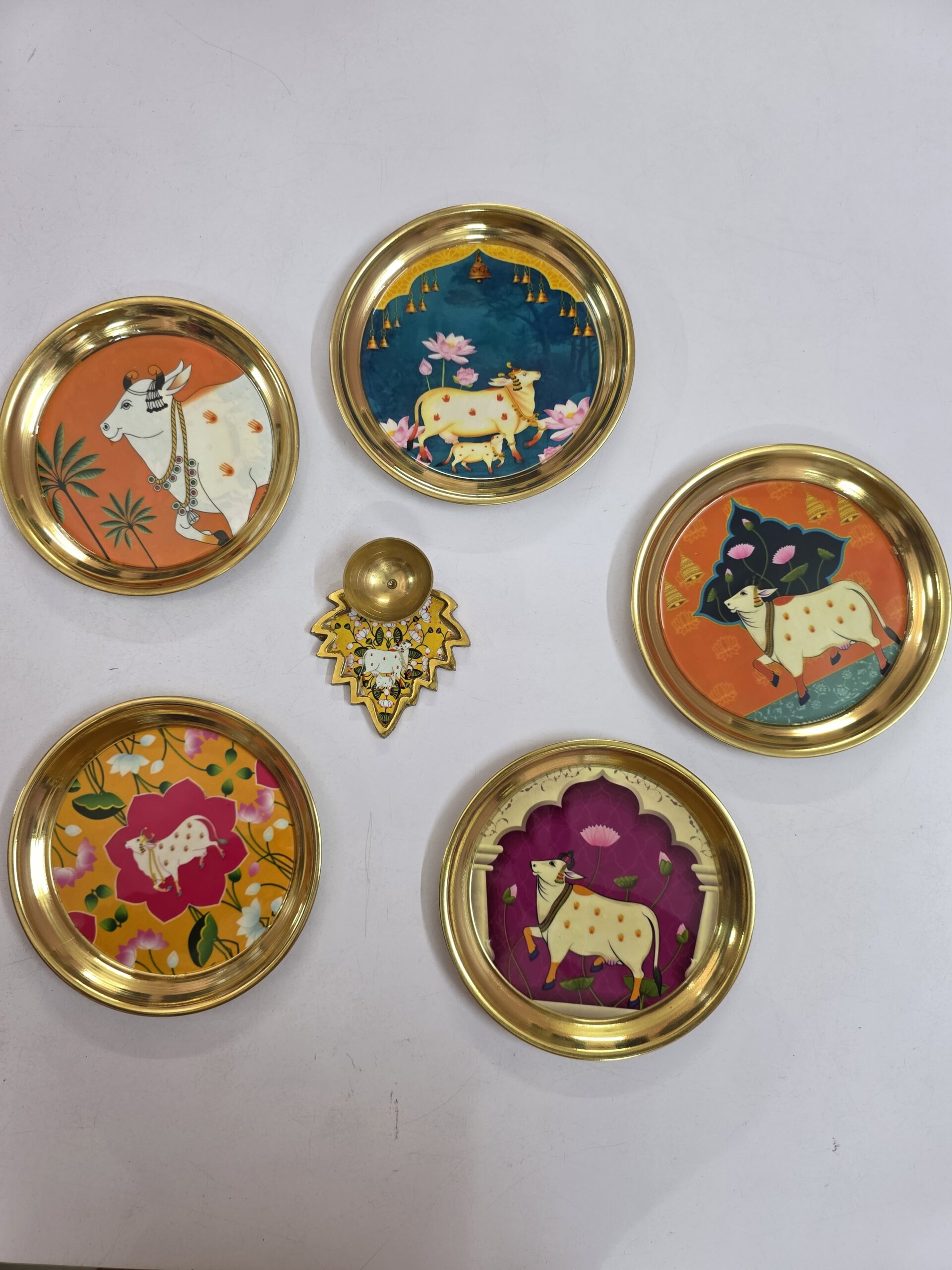 Brass Pooja Plate - 6 inches(1 pc) - Image 2