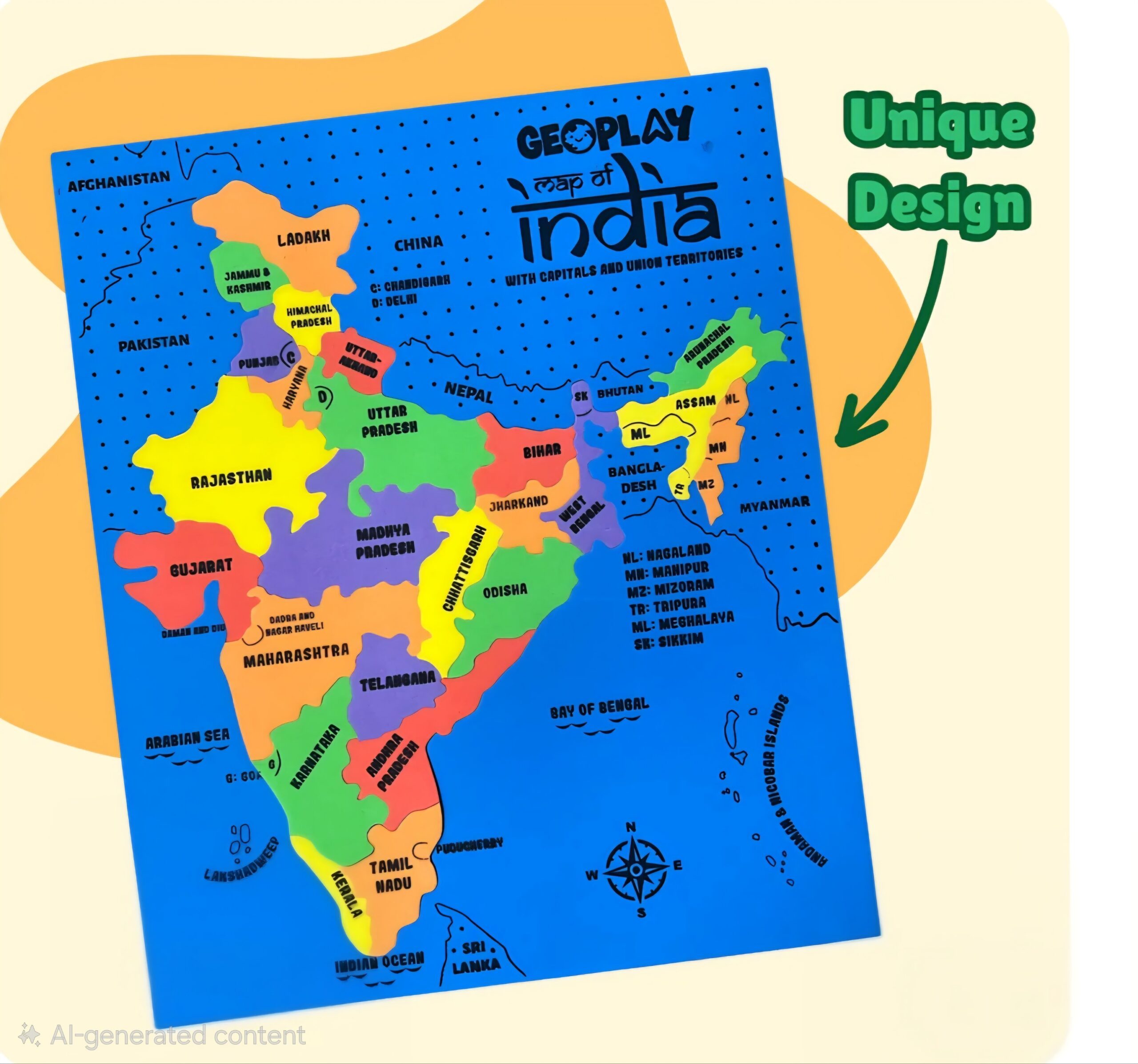 Geoplay - Map of India - Image 6
