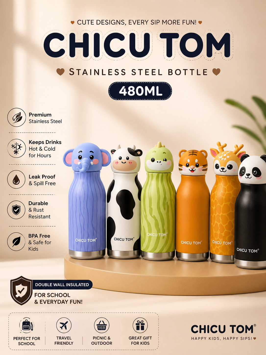 Trending Animal Bottle - Chicu Tom - Image 2
