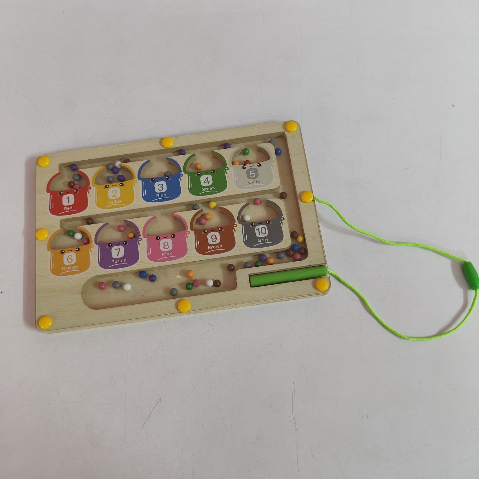 Wooden Magnetic Bead Counting & Sorting Board - Image 6