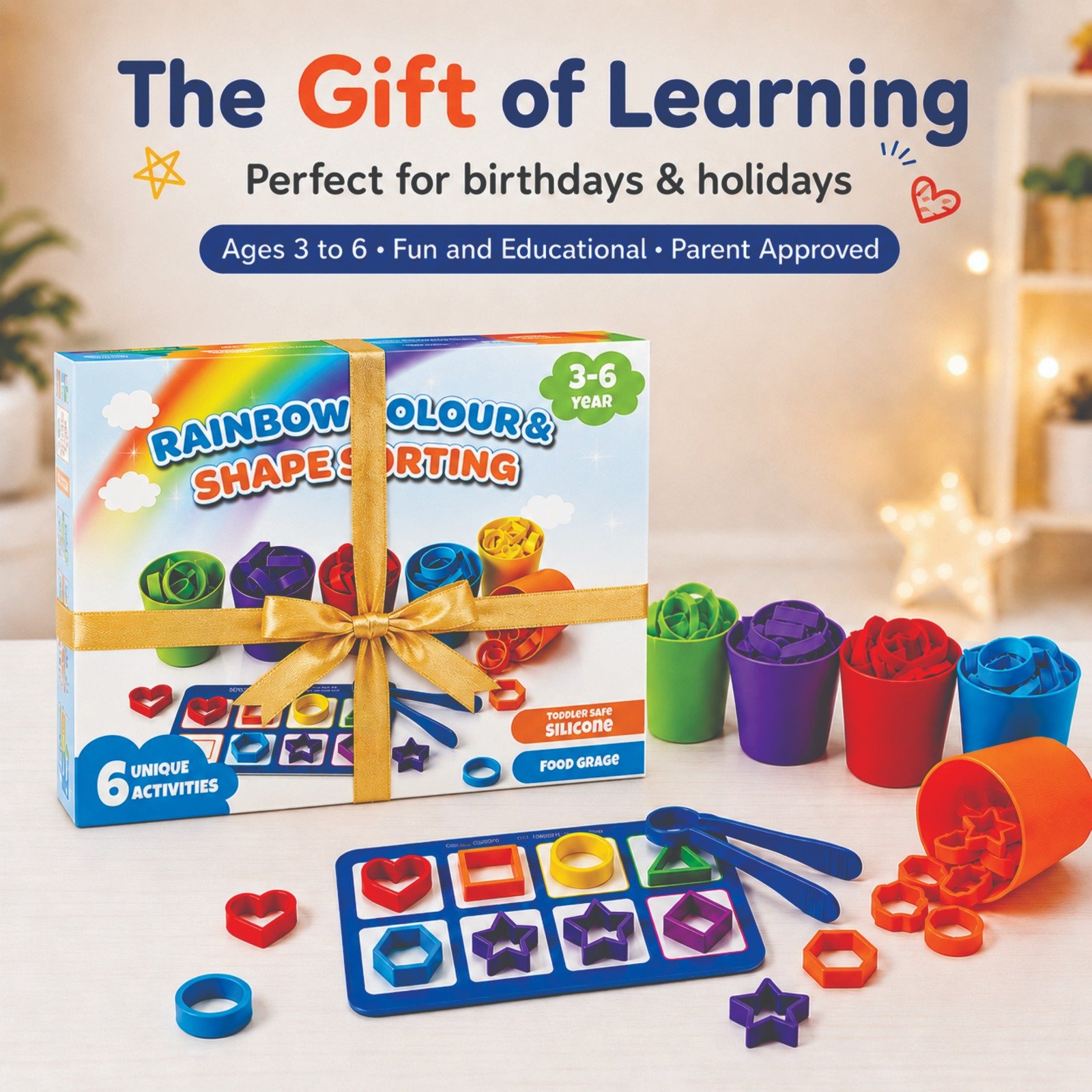 Rainbow Color & Shape Sorting - Image 4